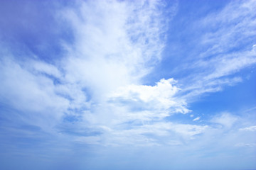 White clouds in blue sky
