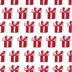 Seamless vector pattern with gift boxes