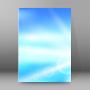 blur blue gradient background Brochure cover page