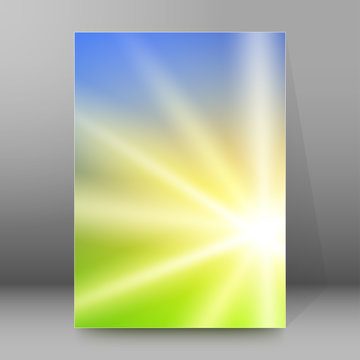 meadow blur sunrise background Cover page brochure