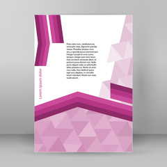 background purple triangle page template layout booklet