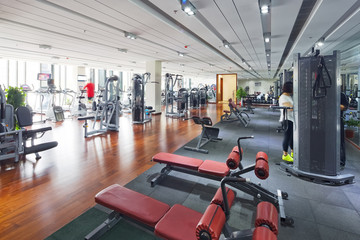 apparatus and equipment in modern gym