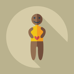 Flat modern design with shadow icons the human heart