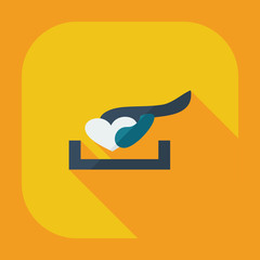 Flat modern design with shadow icons heart family