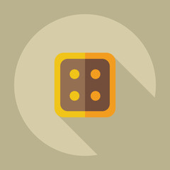 Flat modern design with shadow icons button