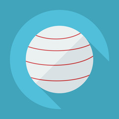 Flat modern design with shadow icon Ball for fitness