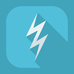 Flat modern design with shadow icons warning