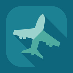 Flat modern design with shadow icon plane