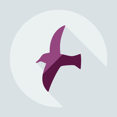Flat modern design with shadow icons seagull
