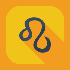 Flat modern design with shadow icons lion
