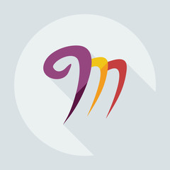 Flat modern design with shadow icons virgin