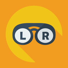 Flat modern design with shadow icon optics