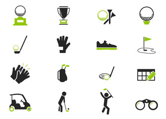 golf icons set