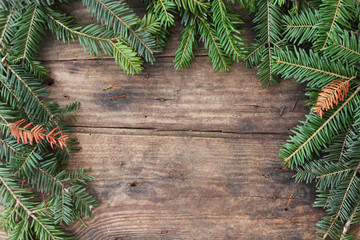 Christmas tree borders - new year frame