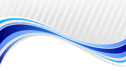 Abstract background. Wavy blue lines on a gray