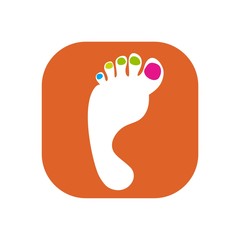 Footprint. Feet. Colorful. Background. Vector.