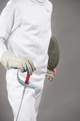 Fencer With Space over Gray