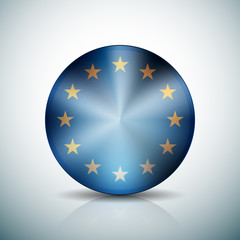 European Union metallic button