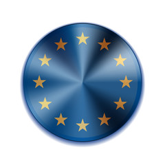 European Union metallic button