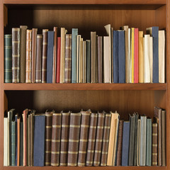 Library bookshelf - square composition