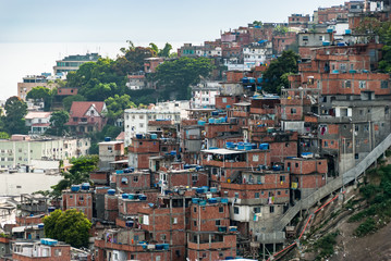 Residental building in favela Rio de Janeiro Brazil South America