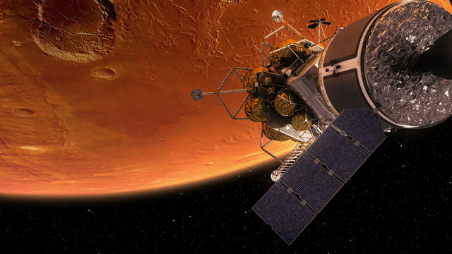 Undocking Of The Space Station And Lander