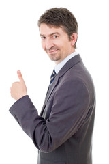 businessman thumb up
