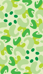 Abstract Green Shape Pattern