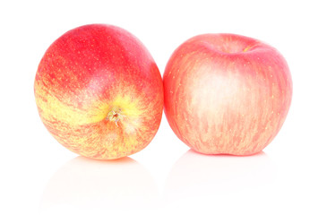 Fresh red apple fruit  isolated on white background