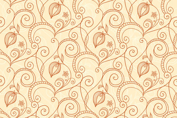 Hand-drawing flower pattern