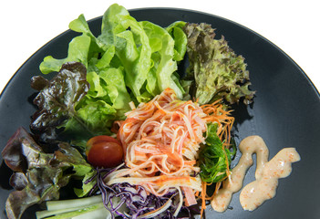 Crab salad healthy food for weight control.