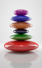zen stones with different colors
