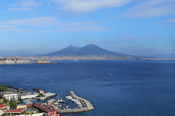 NAPLES, ITALY - OCTOBER 16, 2015: Panorama of Naples. Naples is the capital of the Italian region...