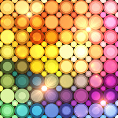 Colorful disco circles vector abstract background