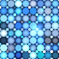 Blue abstract shining dots seamless pattern