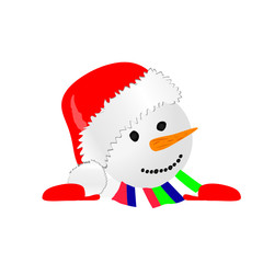 snowman vector in colorful