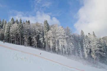 Ski slopes at Bukovel