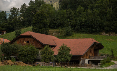 Naklejka na ściany i meble Panorami della Val Pusteria, Bolzano, Trentino Alto Adige, Italia