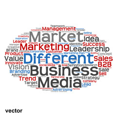 Vector conceptual business marketing word cloud