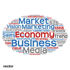 Vector conceptual business marketing word cloud