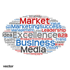 Vector conceptual business marketing word cloud