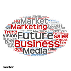 Vector conceptual business marketing word cloud