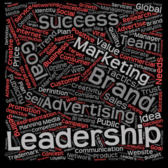 Conceptual business leadership word cloud