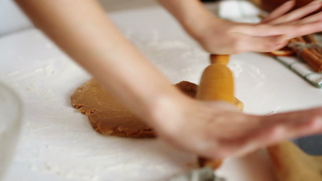 woman hands. Traditional homemade christmas dessert