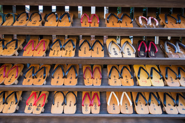 Japanese traditional wooden footwear
