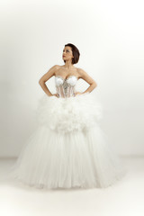 Naklejka premium bride on white background