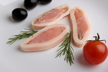 squid stuffed with fish