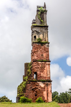 Ruins of St. Augustine complex (1835). Old Goa, India.