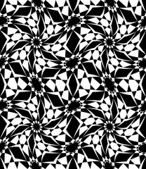 Vector modern seamless sacred geometry pattern trippy, black and white abstract geometric background, pillow print, monochrome retro texture, hipster fashion design