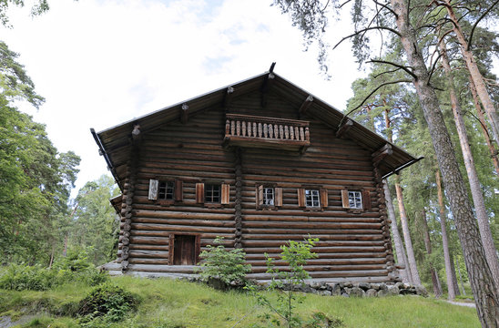 The old log house - the monument of wooden architecture in Finla